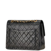 シャネル マトラッセ ココマーク ダブルフラップ ショルダーバッグ ブラック ゴールド ラムスキン レディース CHANEL 【中古】